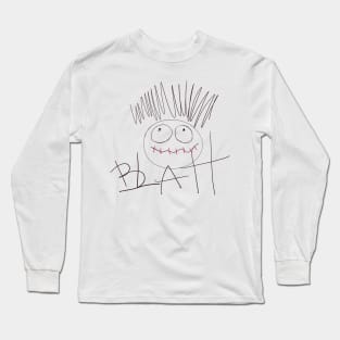 Doodle Blah Drawing Long Sleeve T-Shirt